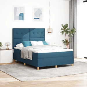 Легло с матрак Blue 140x200 см от текстил, правоъгълна форма