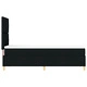 Box Spring Bed с матрак 80x200 см Черен Текстил