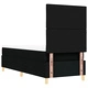 Box Spring Bed с матрак 80x200 см Черен Текстил