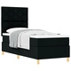 Box Spring Bed с матрак 80x200 см Черен Текстил