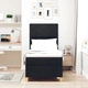 Box Spring Bed с матрак 80x200 см Черен Текстил