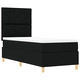 Box Spring Bed с матрак 80x200 см Черен Текстил