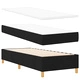 Box Spring Bed с матрак 80x200 см Черен Текстил