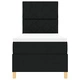 Box Spring Bed с матрак 80x200 см Черен Текстил