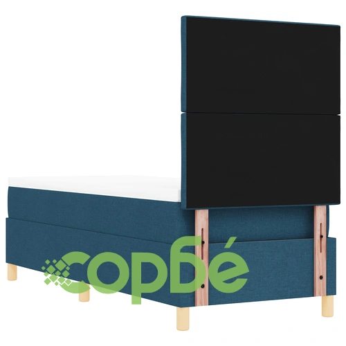 Box Spring легло с матрак 80x200 см - синьо текстилно покритие ➤ топ цена ➤ sorbe.bg