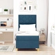 Box Spring легло с матрак 80x200 см - синьо текстилно покритие