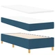 Box Spring легло с матрак 80x200 см - синьо текстилно покритие