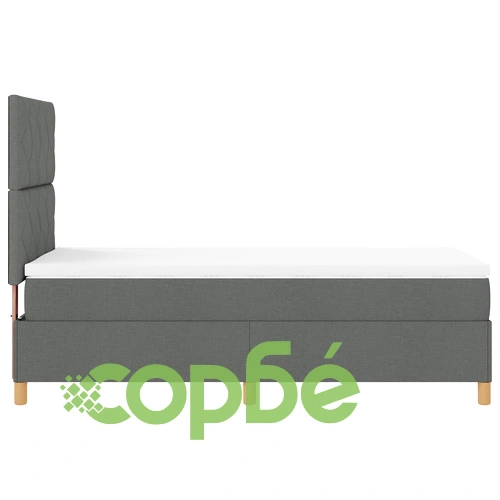 Легло с матрак от масивна борова дървесина, тъмносиво 90x200 см ➤ топ цена ➤ sorbe.bg