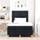 Box Spring легло с матрак, черно, текстил, 120 x 190 см