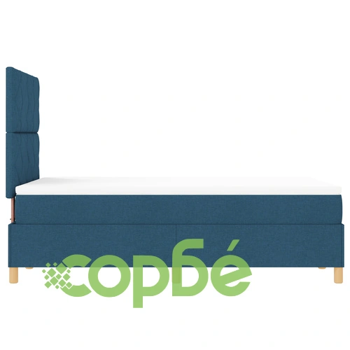 ВидаXL Кутия пружина легло с матрак, синя тъкан, размер 120 x 190 см ➤ топ цена ➤ sorbe.bg