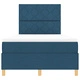 ВидаXL Кутия пружина легло с матрак, синя тъкан, размер 120 x 190 см