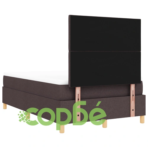 Легло с кутия и матрак от тъкан, тъмно кафяво, 120x200 см ➤ топ цена ➤ sorbe.bg