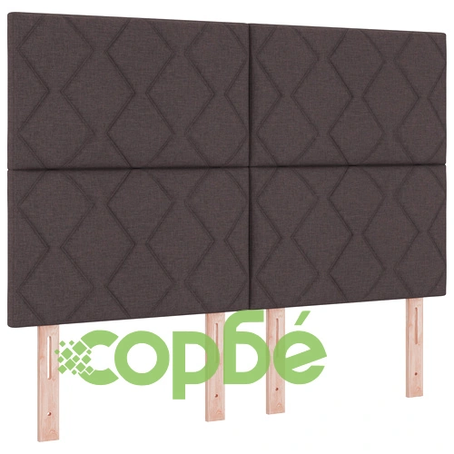 Кутия с матрак тип боксспринг в тъмно кафяв цвят, 140x200 см, текстилна тапицерия ➤ топ цена ➤ sorbe.bg