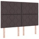 Кутия с матрак тип боксспринг в тъмно кафяв цвят, 140x200 см, текстилна тапицерия