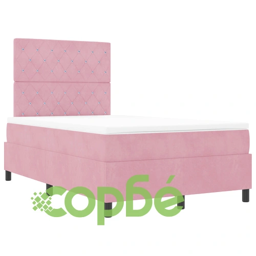 Луксозно легло с матрак 120x200 см от розово кадифе ➤ топ цена ➤ sorbe.bg