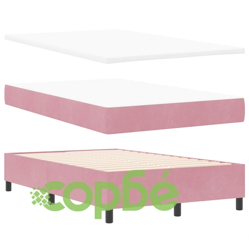 Луксозно легло с матрак 120x200 см от розово кадифе ➤ топ цена ➤ sorbe.bg