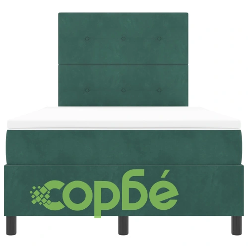 Луксозно легло с матрак от велур в тъмнозелен цвят, 120x200 см ➤ топ цена ➤ sorbe.bg