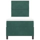Легло с пружинирана основа и матрак тъмнозелено 80x200 см кадифе