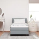 Кутия за пружини с матрак 80x200 см, Светлосив, Полиестерна тъкан