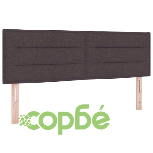 Континентално легло с матрак тъмнокафяв 140x190 см текстил ➤ топ цена ➤ sorbe.bg