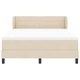 Континентално легло с матрак крем 140x200 см текстил с регулируема табла