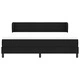 Континентално легло с матрак 180 x 200 см, черен текстил