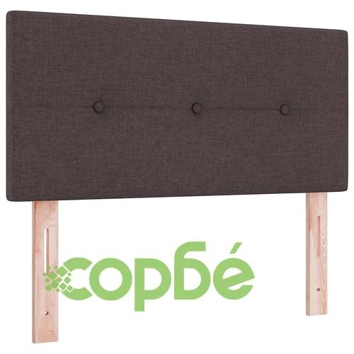 Континентално легло с матрак тъмнокафяво 90x190 см текстил ➤ топ цена ➤ sorbe.bg