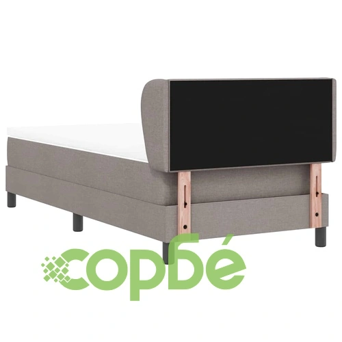 Континентално легло с матрак таупе 90x190 см текстил ➤ топ цена ➤ sorbe.bg