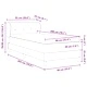 Континентално легло с матрак синьо 90x200 см текстил с регулируема табла