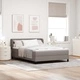 Континентално легло с матрак Таупе 140x190 см текстил