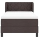 Континентално легло с матрак тъмнокафяв 90x190 см текстил
