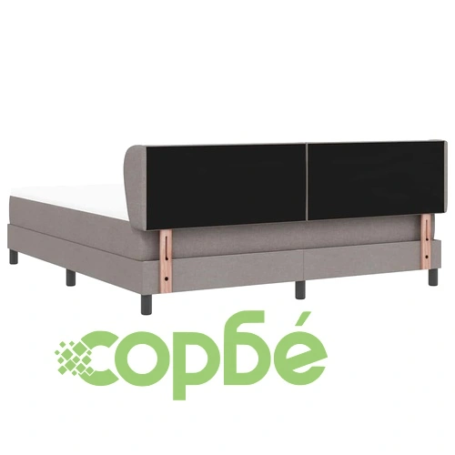 Континентално легло с матрак Таупе 180x200 см текстил ➤ топ цена ➤ sorbe.bg