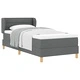 Легло с пружини и матрак тъмносиво 90x200 см тъкан