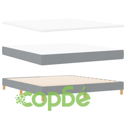 Легло с матрак от полиестер в светлосиво 180x200 см ➤ топ цена ➤ sorbe.bg