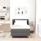 Легло с пружини и матрак 80x200 см тъмносив текстил