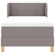 Легло с пружини и матрак 80x200 см - текстил таупе с регулируема табла