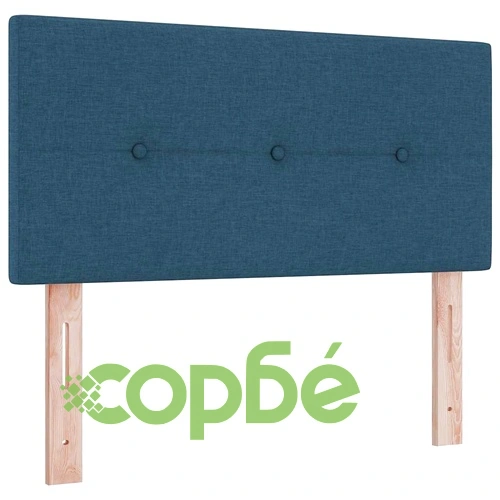 Легло с пружини и матрак синьо 100x200 см с регулируема табла ➤ топ цена ➤ sorbe.bg