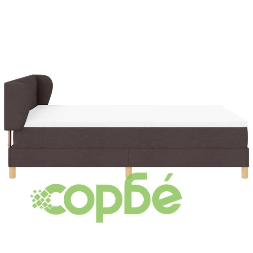 Легло с пружини и матрак от тъкан тъмнокафяв 140x190 см ➤ топ цена ➤ sorbe.bg