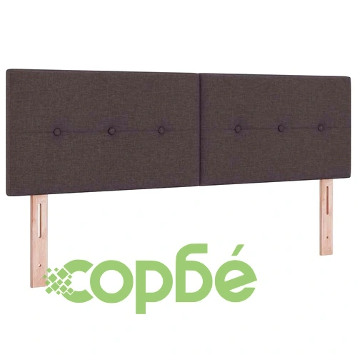 Легло с пружини и матрак от тъкан тъмнокафяв 140x190 см ➤ топ цена ➤ sorbe.bg