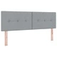 Легло с пружини и матрак от текстил светлосиво 160x200 см