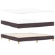 Легло с пружини и матрак тъмнокафяво 180x200 см тъкан