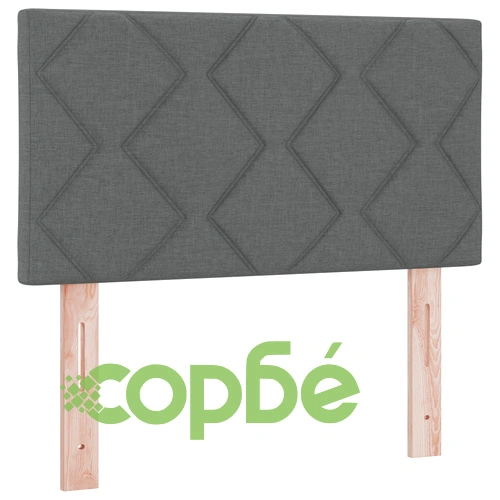 Box Spring Легло с Матрак, 80x200 см, Тъмно Сиво, Текстил ➤ топ цена ➤ sorbe.bg