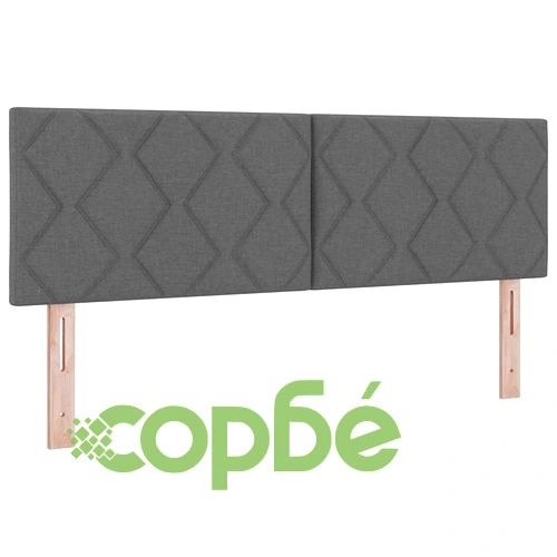 Легло с пружини и матрак тъмносиво 140x190 см текстил ➤ топ цена ➤ sorbe.bg