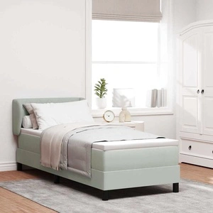 Легло тип Box Spring с матрак 80x200 см, тъмно сиво кадифе