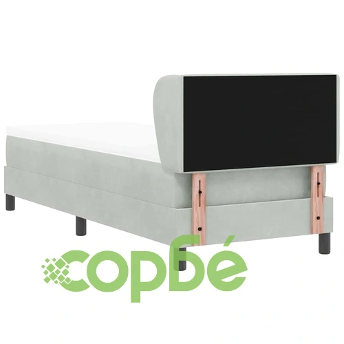 Легло тип Box Spring с матрак 80x200 см, тъмно сиво кадифе ➤ топ цена ➤ sorbe.bg