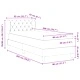 Легло тип Box Spring с матрак 80x200 см, тъмно сиво кадифе