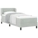 Легло тип Box Spring с матрак 80x200 см, тъмно сиво кадифе