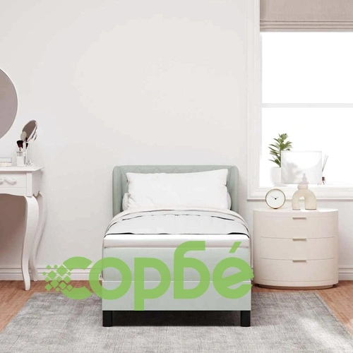 Легло тип Box Spring с матрак 80x200 см, тъмно сиво кадифе ➤ топ цена ➤ sorbe.bg
