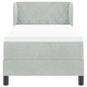 Легло тип Box Spring с матрак 80x200 см, тъмно сиво кадифе