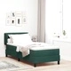Легло Box Spring с матрак тъмнозелено 80x200 см кадифе